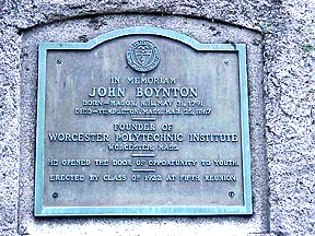 The Boynton Plaque in Mason Town Center