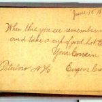Eugene CREIGHTON 1893 Autograph Book Page