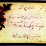Finis F CREIGHTON 1882 Autograph Book Page